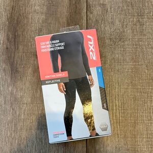 2XU Men's Compression Tights - Black and Gray